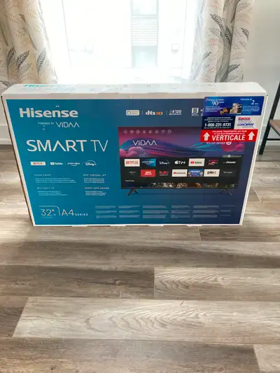 SMART TV Hisense 32 pouces, manette, câbles USB inclus 249$