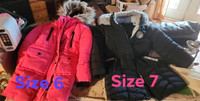 Girls winter Jackets  Size 6 & 7 