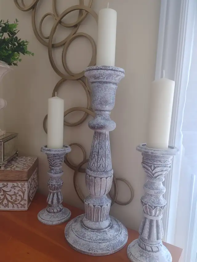 Set of 3 candle holders.  $2062863730905219124