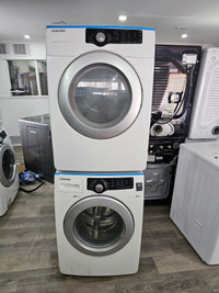 QUICK SALE!! SAMSUNG 27" WHITE FRONTLOAD STACKABLE WASHER DRYER