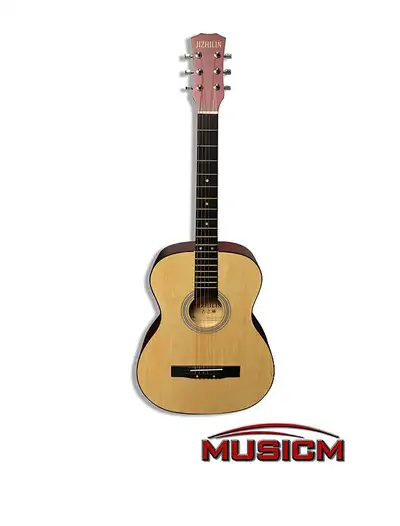 size: 38" Colour: Natural Wood Comes with Guitar Gig Bags and Picks. 1 year warranty labor and parts...