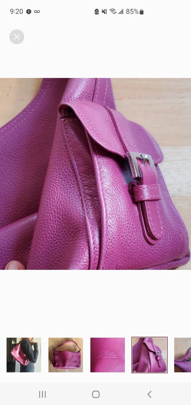 Authentic Longchamp leather bag in Women's - Bags & Wallets in Winnipeg - Image 4