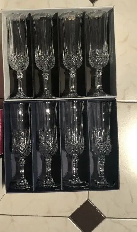 Crystal D’Arques Longchamp glasses in Kitchen & Dining Wares in Laval / North Shore - Image 4