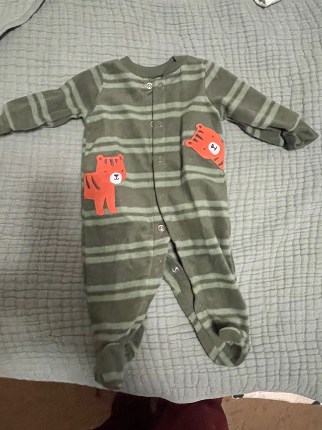 Newborn fleece footed sleepers in Clothing - 0-3 Months in Saskatoon