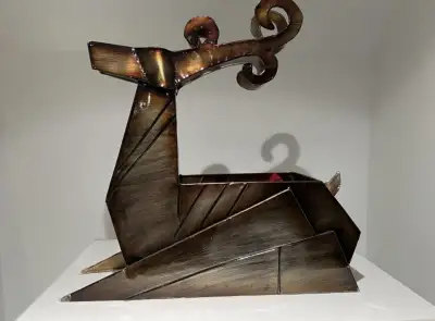 Metal Reindeer Planter - Christmas , View more