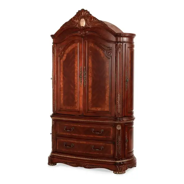 REDUCED Queen Micheal Amini Sleigh Bedroom Suite in Beds & Mattresses in Campbell River - Image 4