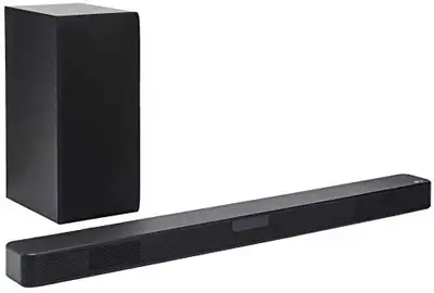 LG sound bar and sub woofer model SL4 300 watts, View more
