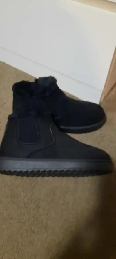Winter Shoes Fleece-Lined Snow Boots Black, View more