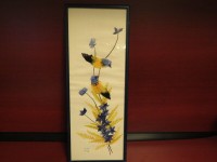 Original framed Bird Picture Made from Feathers by Sam Dube