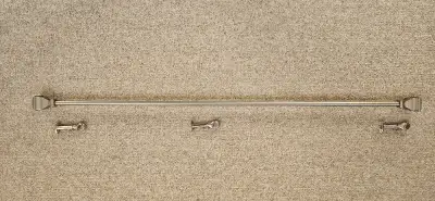 Brushed Nickel Curtain/Sheer Rod with Wall Mounts, View more