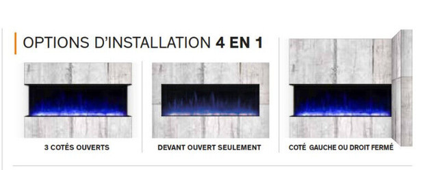 Foyer électrique  3 faces 50 pouces Distribution DWP dans Foyers & bois de Chauffage  à Laval/Rive Nord - Image 4