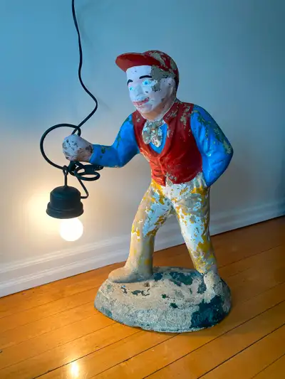 Jockey de Jardin en Ciment Vintage Cement Lawn Jockey, View more