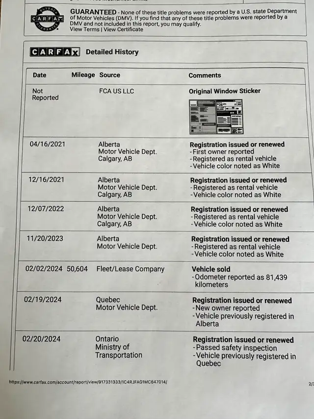 2011 Jeep Grand Cherokee Laredo – Minor issue, full transparency dans Autos et camions dans Ottawa - Image 15