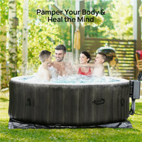 EVAJOY Inflatable Hot Tub, Portable Inflatable Hot Tub