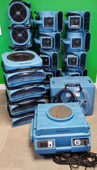Package Blue 21 Air Movers, Air Scrubber, Dehumidifier
