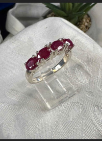 Vintage 925 Genuine Ruby Ring