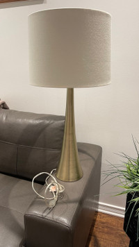 Table lamp brass tone