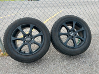 x2 Winter Tires on Black Aluminum Rims off Mustang