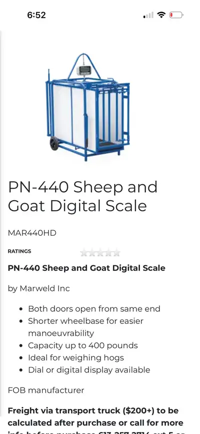 Sheep/Goat Scale, View more