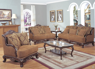 Classic Colored Traditional Sofa + 2 FREE TABLE LAMPS, View more