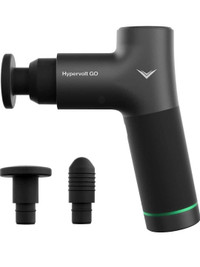 Hyperice Hypervolt Go Massage Gun with attachments.