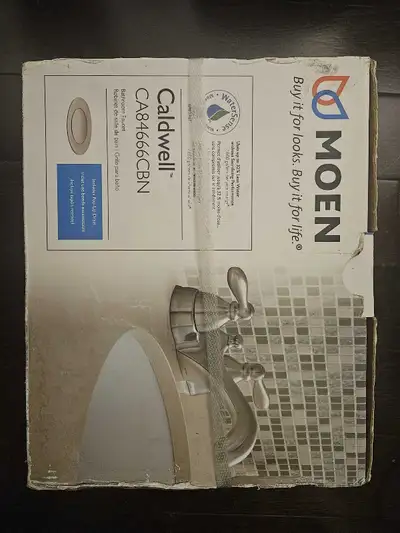 Upgrade your bathroom with this stylish MOEN Caldwell CA84666CBN bathroom faucet. This faucet featur...