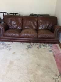 High quality leather sofa , brown