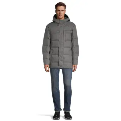 Woods Men's Baffled Warm Winter Jacket, Long, Insulated Down, View more