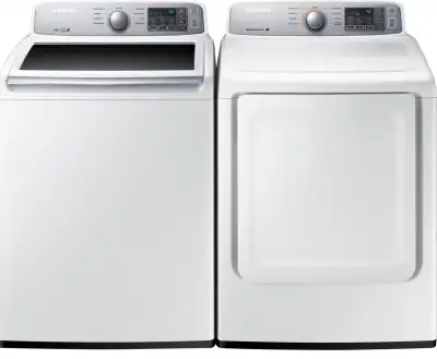 Top shape Dryer Samsung Large Capacity, 7.4 cu.ft Washer Samsung 5.2 Cu.Ft Top Load Washer with Acti...