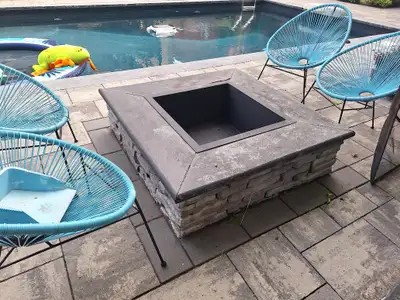We custom make fire pit inserts fireplace inserts for stone brick and concrete surrounds this protec...