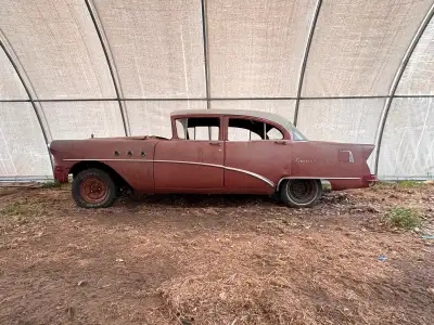 1955 Buick Special Red Car Very good body on this one. Previous owner converted front brakes to disc...