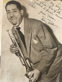 autograph photo of  musician Dizzie Gillespie