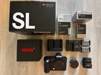 Leica SL2-S + Lens,  Leica Adapter and Extra Battery/Charger, View more