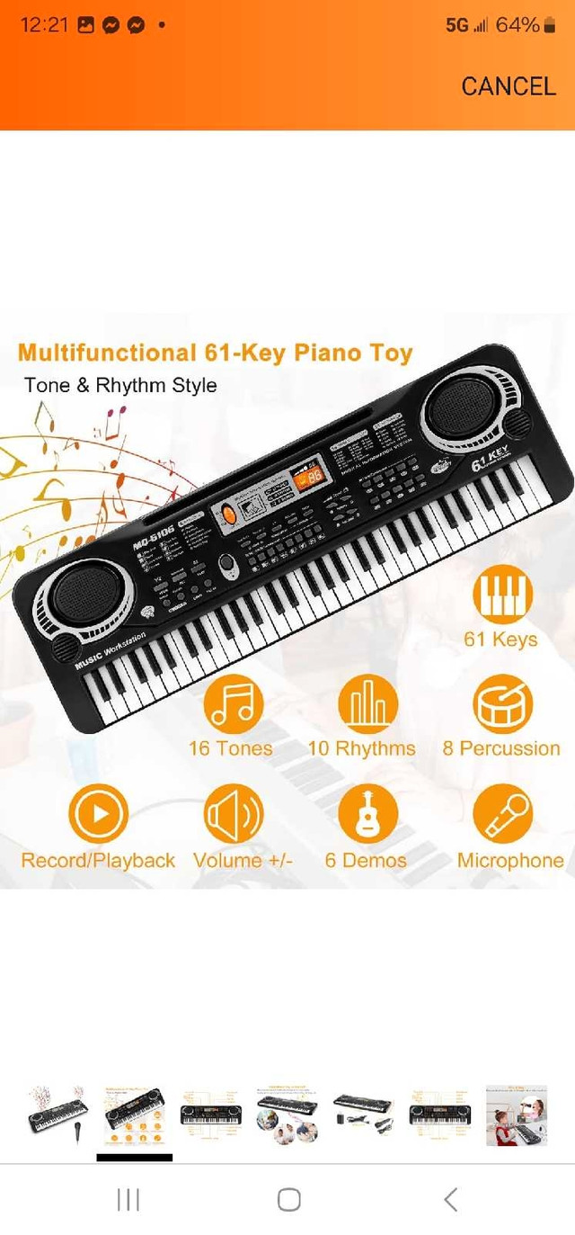 Electronic Keyboard 61 Key in Toys & Games in St. Catharines - Image 3