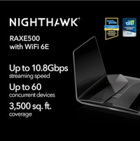 NETGEAR Nighthawk Wireless RAXE500 Tri-Band Wi-Fi 6E Router