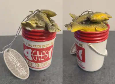 Bucket Full of Fish Funny Fob - fishing novelty keys pendant, View more