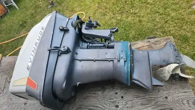 Evinrude 40hp boat engine. Stored for a long time and never had the chance to go back on the water.