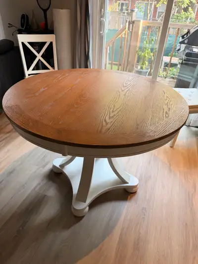 Solid Wood Round Dining Table – 106 cm – $150, View more