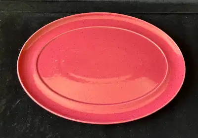 Denby England  Harlequin Large Red Oval Serving Platter, View more