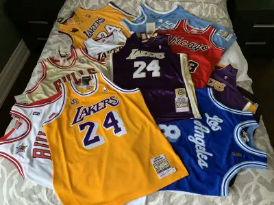 ***reduced price Selling my Mitchell & Ness MJ and Kobe collections. All brand new and authentic. Th...