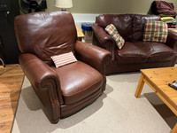 Genuine Leather recliner by Natuzzi.