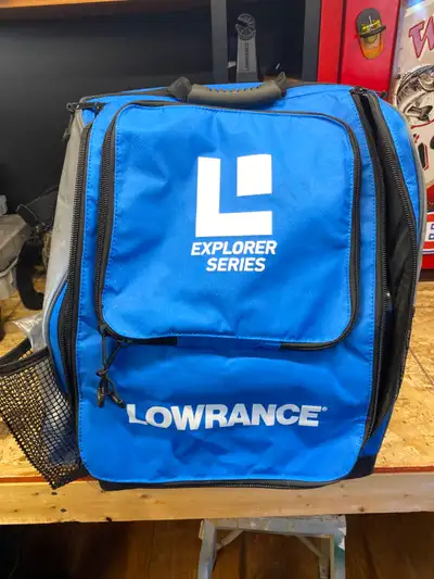 Lowrance active target bag, with cradle and power cord, View more