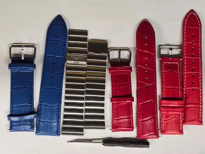brand new 22 mm watch straps. strap changer tool included.