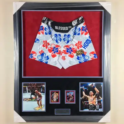 UFC Max Holloway Signed Trunks Framed Beckett, View more