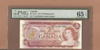 1974 GEM RARE UNC-65 EPQ $2 *UG Replacement Note