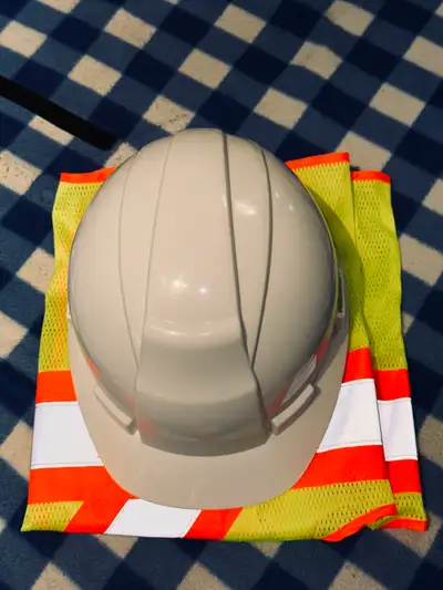 Construction Hard Hat + Hi‑Vis Vest – Brand New, View more