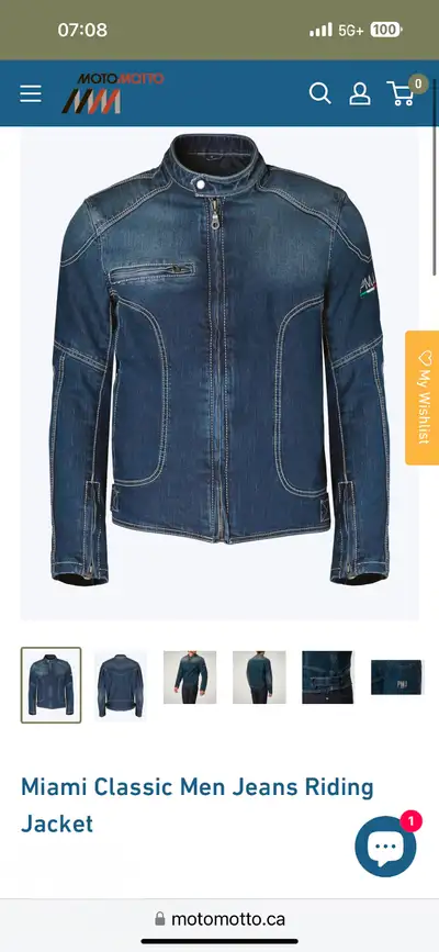 I am selling a Brand new and unworn made in Italy PMJ Miami Denim Riding Jacket, size XL, should be...