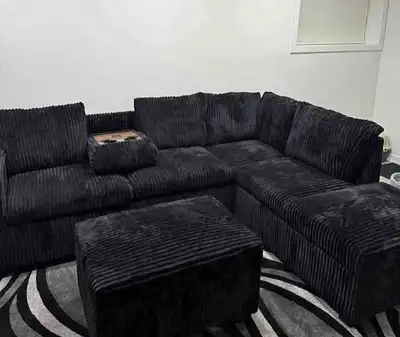 New stylish Corduroy sectional couch, View more