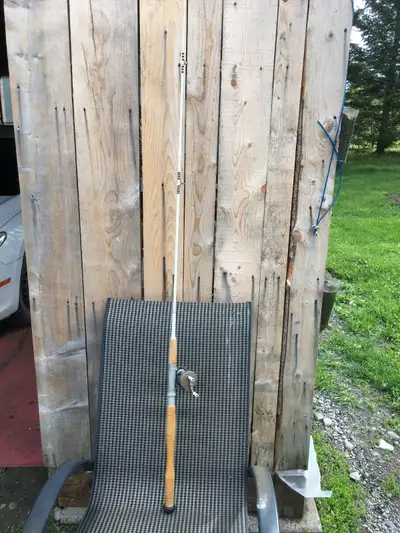 Parfait pour débuter pour pas cher, ou bien une canne de rechange. Elle mesure 62,5po. Situé a Milan...