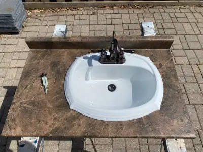 Bathroom Vanity Counter-top & Porcelain Sink, View more